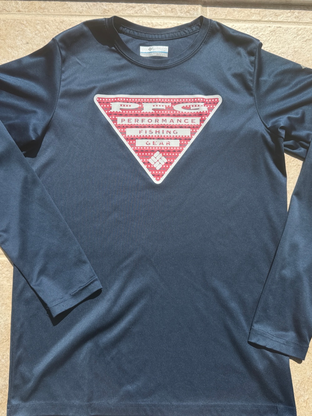 Kids Navy Blue Rashguard with Red Graphic - Performance Fishing Gear